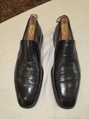 Bruno Magli Men's Black Leather Slip-On Dress Shoes